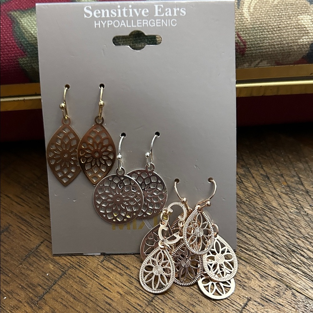Mi Hypoallergenic Gold and Silver Earrings Set